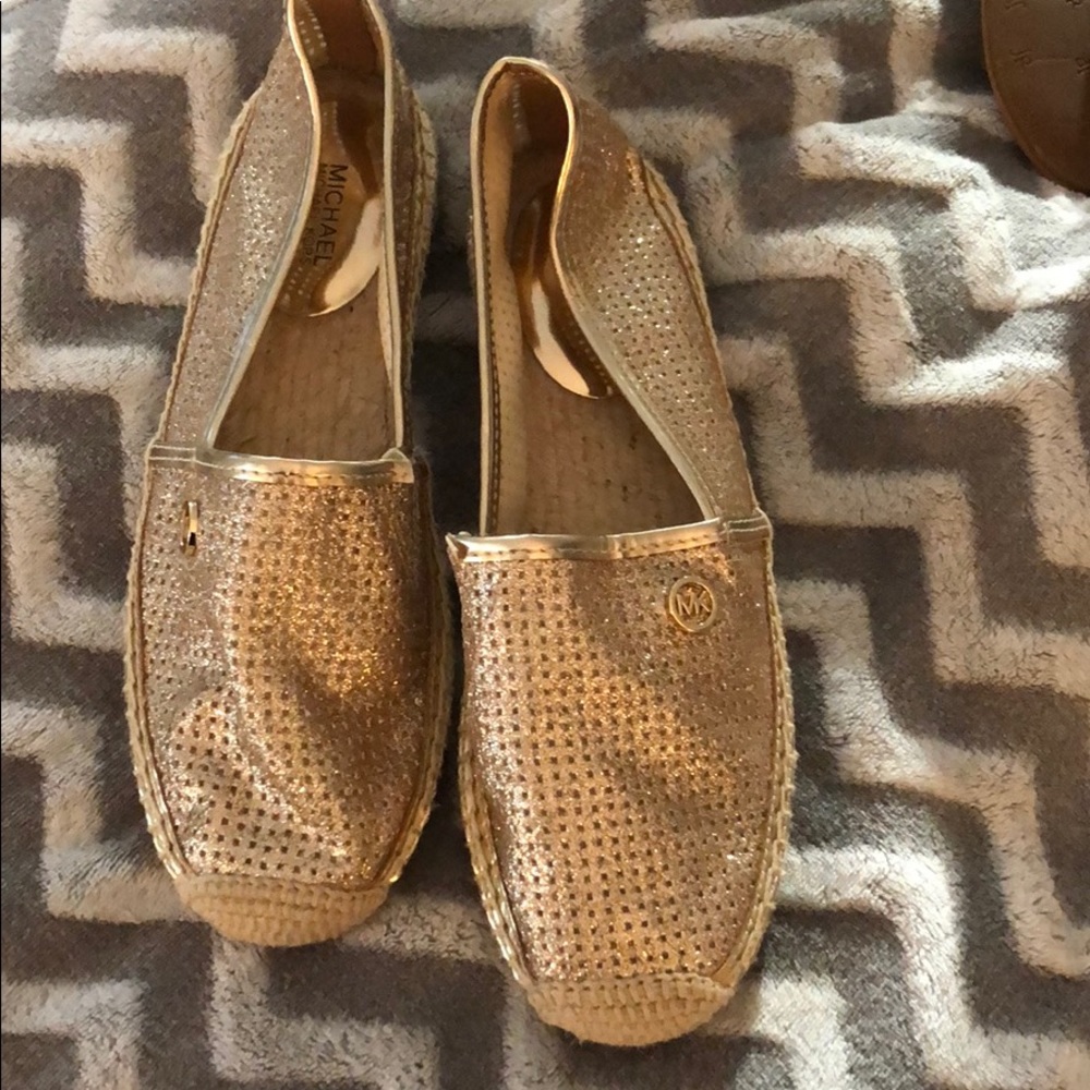 NWT Glitter Gold Michael Kors Loafers